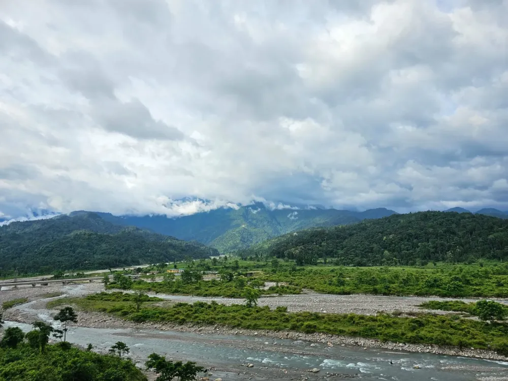 Diana and Carron rivers flowing near Chengmari tea estate
